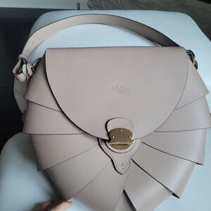 Boldrini Selleria Leather Beige Handbag / Shoulder Bag